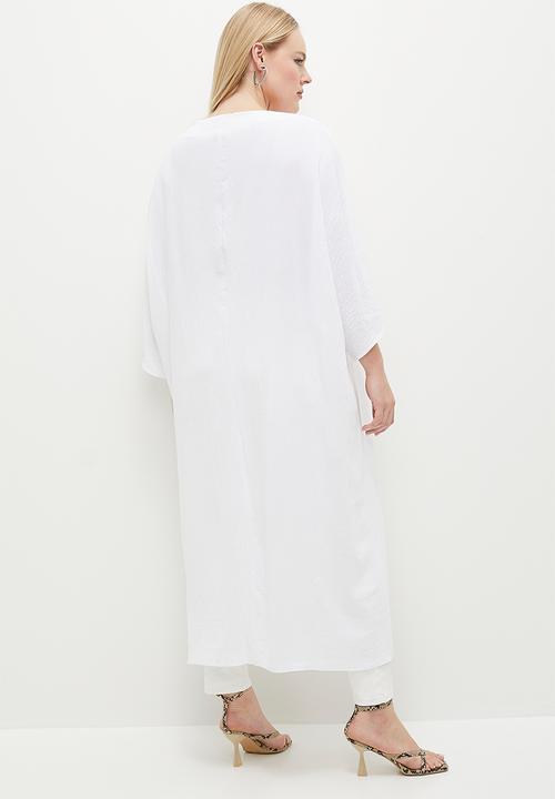 Superbalist - Exaggerated drape shell - white