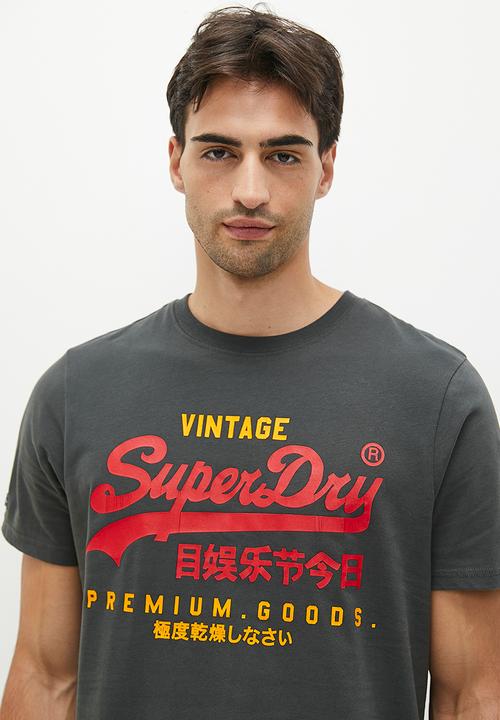 Superdry. - Classic vl heritage T-shirt - washed black