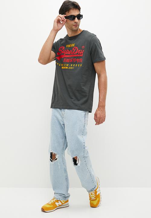 Superdry. - Classic vl heritage T-shirt - washed black