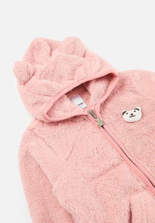 Pop Candy - Teddy fleece tracksuit set - pink