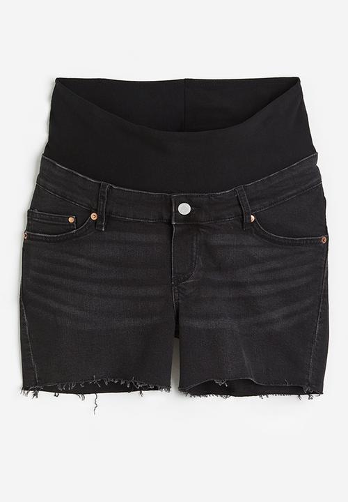 H&M - Mama denim shorts - black washed out