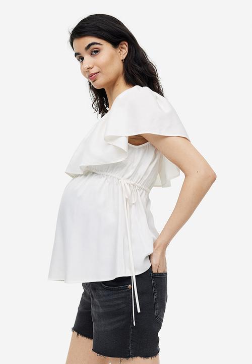 H&M - Mama denim shorts - black washed out