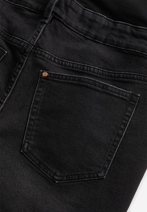 H&M - Mama denim shorts - black washed out