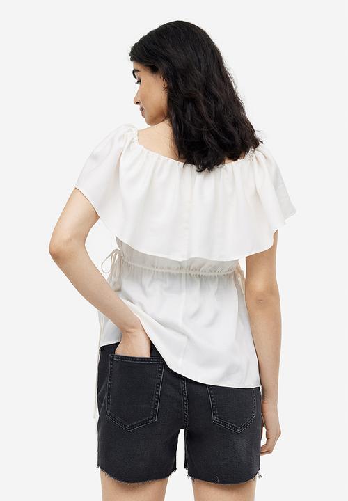 H&M - Mama denim shorts - black washed out