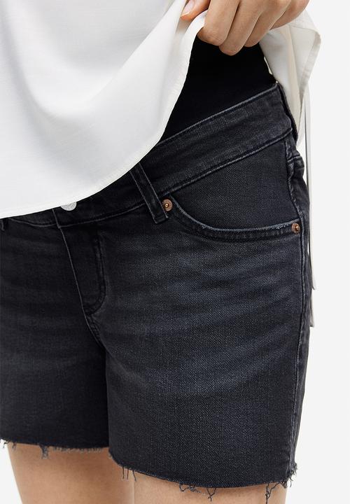 H&M - Mama denim shorts - black washed out