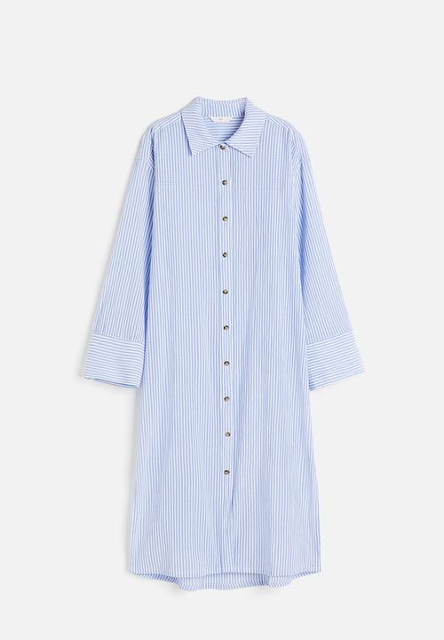 H&M - Crêpe shirt dress - blue striped