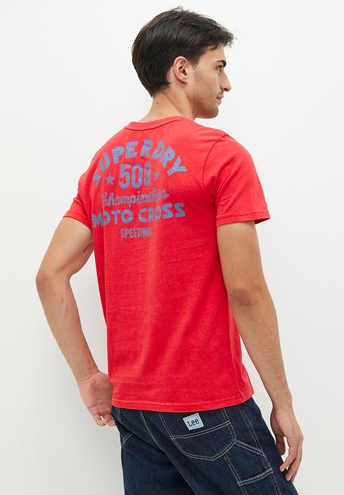 Superdry. - Vintage americana graphic Tee - soda pop red