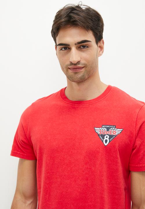 Superdry. - Vintage americana graphic Tee - soda pop red