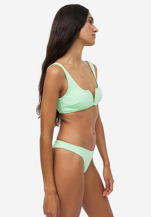 H&M - Padded bikini top - light green