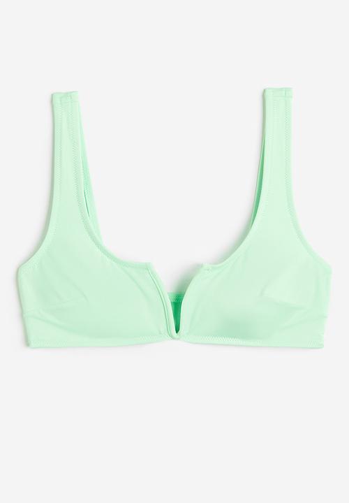 H&M - Padded bikini top - light green