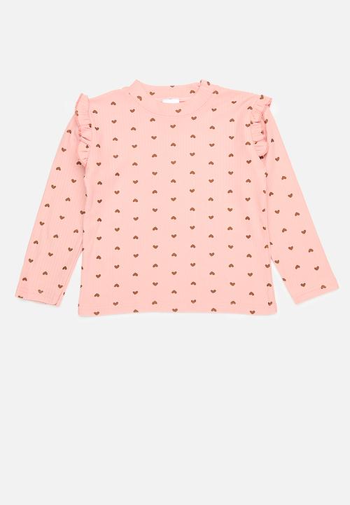 Pop Candy - 2 Pack frilled tops - pink