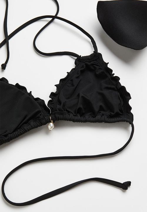 H&M - Padded triangle bikini top - black