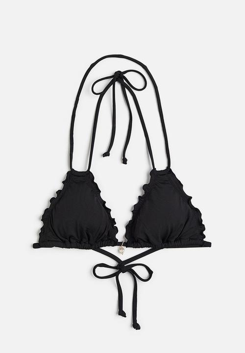 H&M - Padded triangle bikini top - black