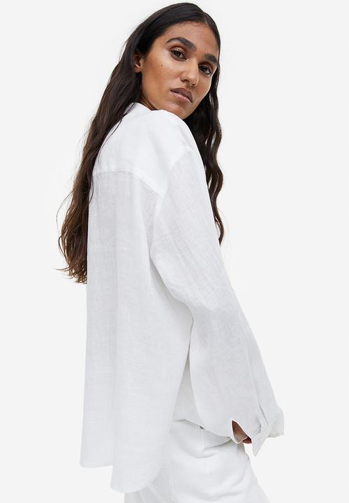 H&M - Linen shirt - white