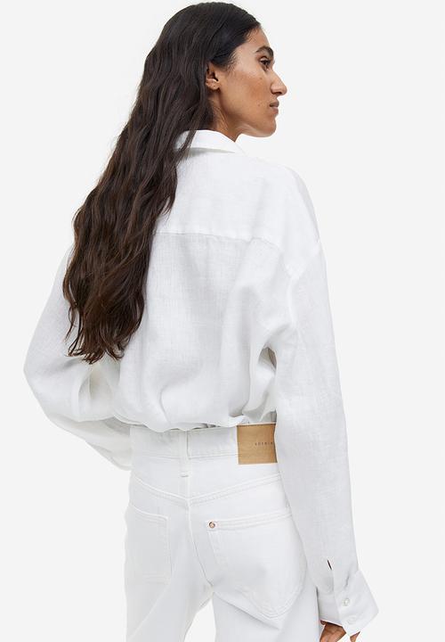 H&M - Linen shirt - white