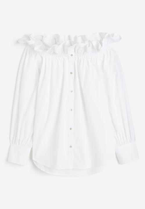 H&M - Off-the-shoulder blouse - white