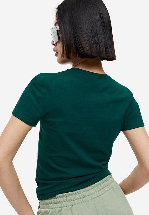 H&M - Fitted T-shirt - dark green