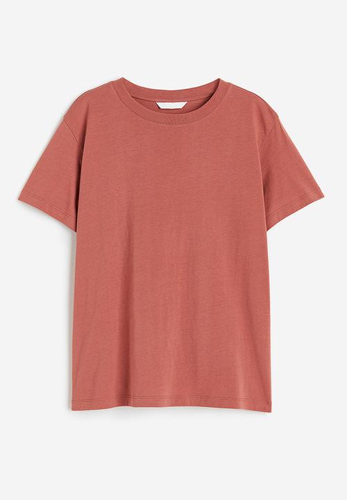H&M - Cotton T-shirt - brick red