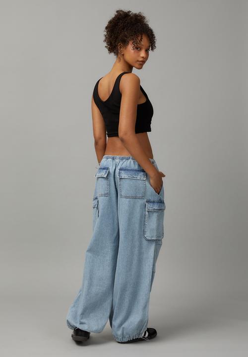 Factorie - Freddie Denim Parachute Pant - 90s Blue 