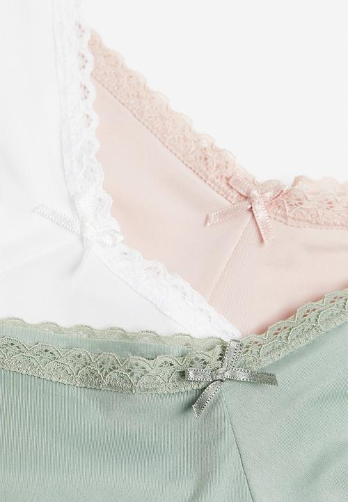 H&M - 3-pack hipster briefs - light pink/white/light green
