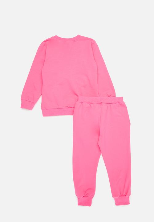Pop Candy - Daisy print tracksuit set - pink