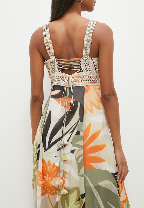 GUESS - Sleeveless serena dress - terazza border