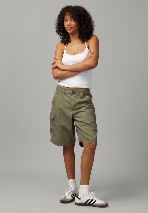 Factorie - Marley Cargo Jort - Khaki 