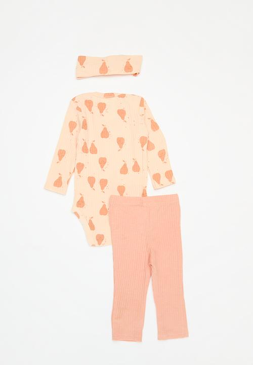Pop Candy - Bodyvest with headband & legging set - peach