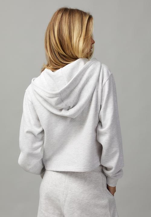 Factorie - V-Neck Hoodie - Silver Marle/Miami 