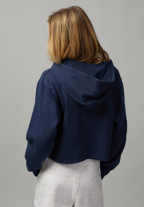 Factorie - V-Neck Hoodie - Washed Navy/West Coast 