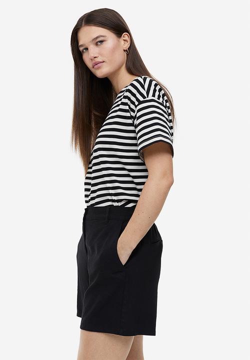 H&M - Linen-blend shorts - black