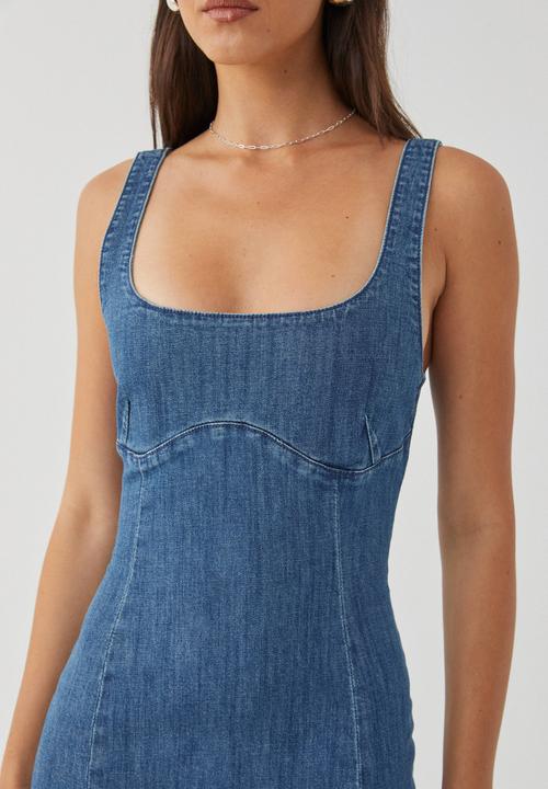 Supré  - Andie Denim Maxi Dress - Stella Blue