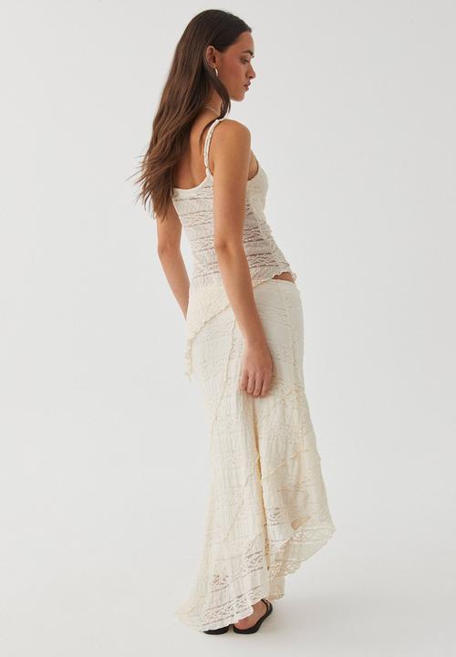 Supré  - Charlie Asymmetrical Textured Skirt - Natural