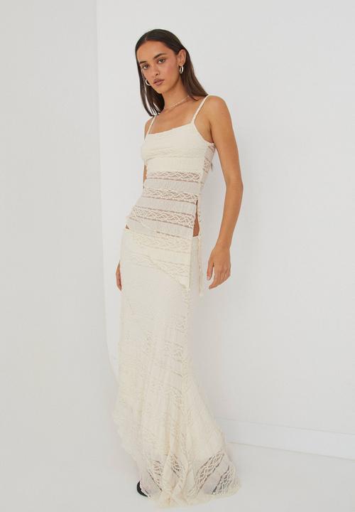 Supré  - Charlie Asymmetrical Textured Skirt - Natural