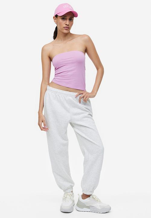 H&M - Jersey bandeau top - light pink