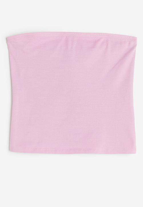 H&M - Jersey bandeau top - light pink