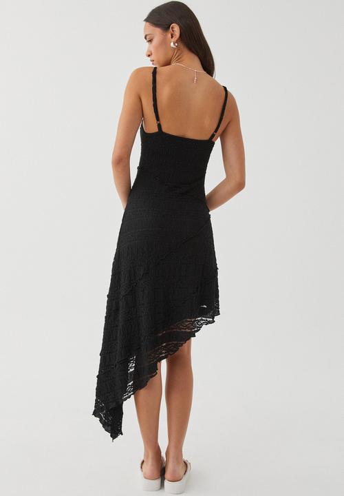 Supré  - Charlie Textured Asymmetrical Maxi Dress - Black