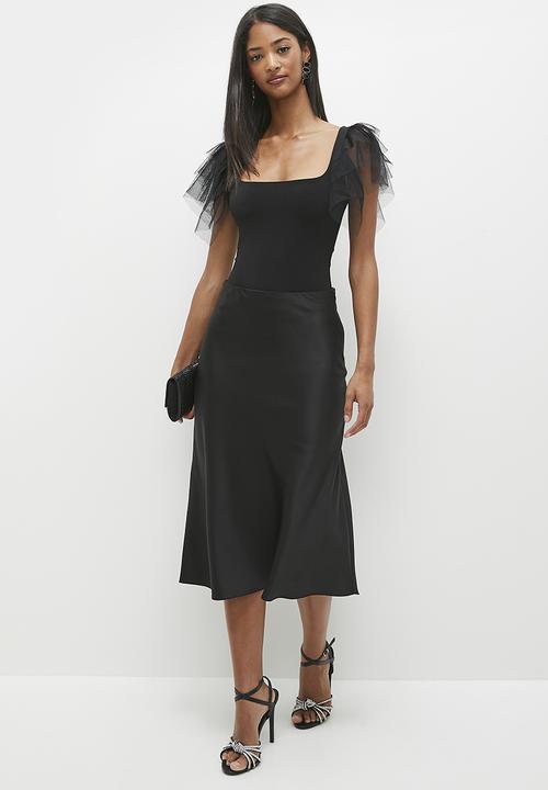Superbalist - Ruffle sleeve bodysuit - black 