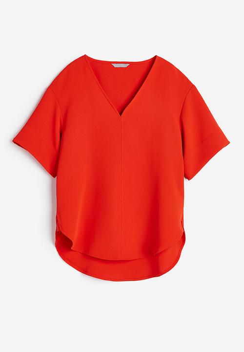 H&M - V-neck top - red