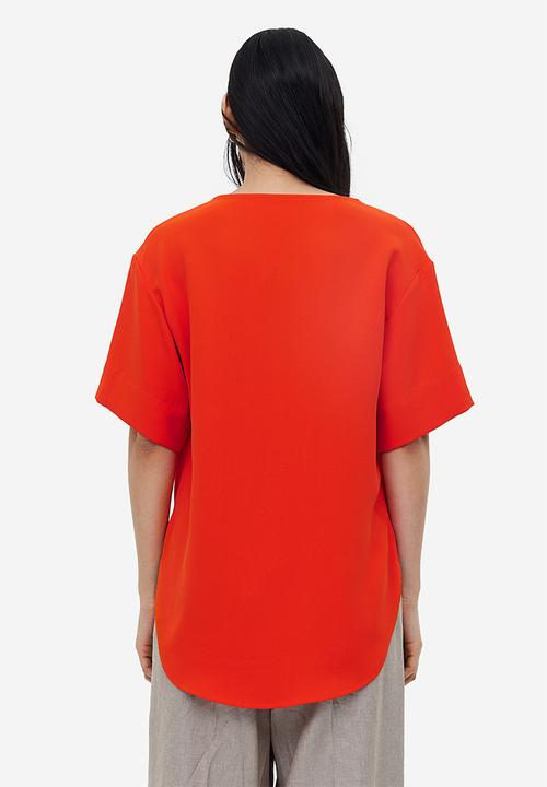 H&M - V-neck top - red