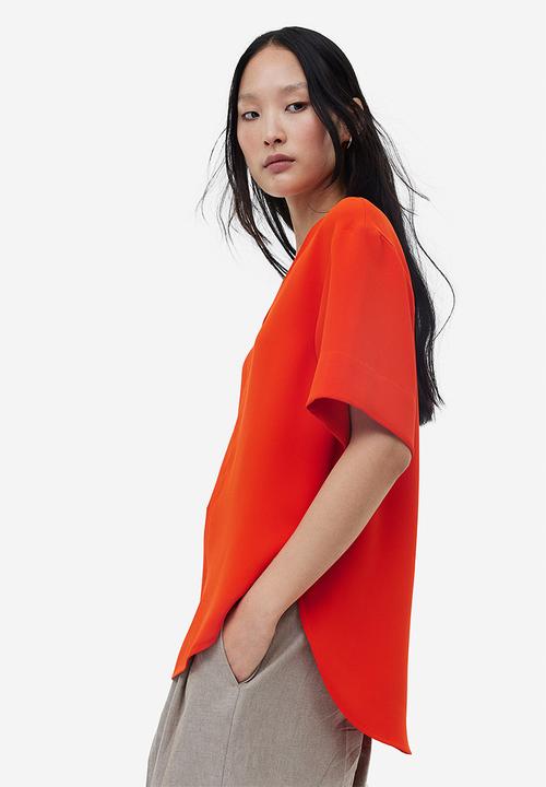 H&M - V-neck top - red