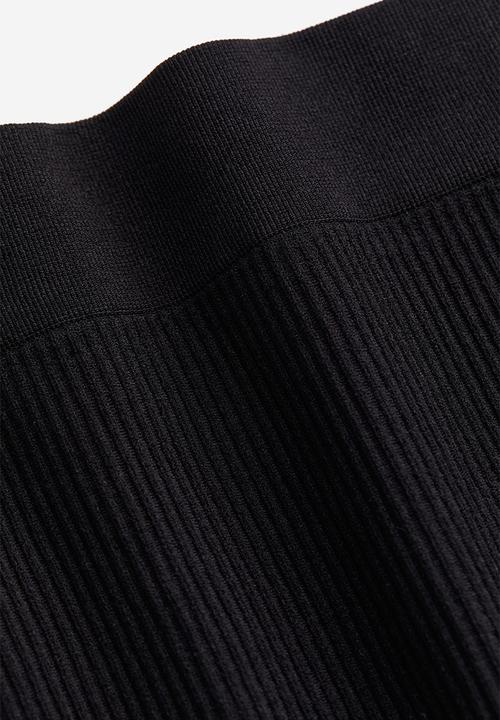 H&M - Ribbed seamless cycling shorts - black