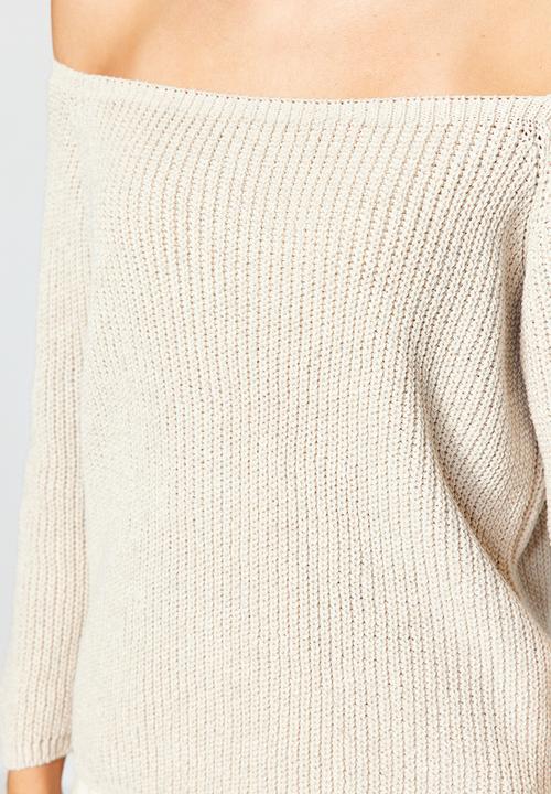 Trendyol - Carmen collar sweater - stone