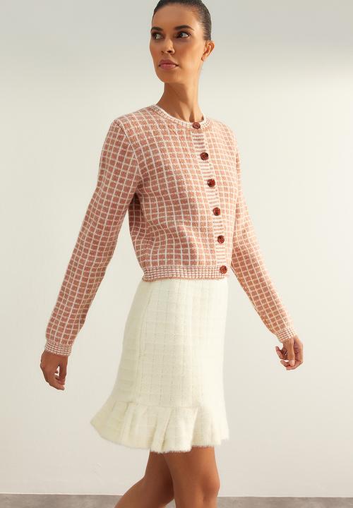 Trendyol - Limited edition patterned cardigan - powder