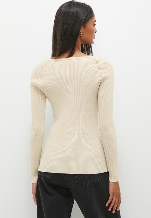 dailyfriday - Sweatheart fitted top - oat