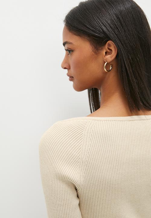 dailyfriday - Sweatheart fitted top - oat