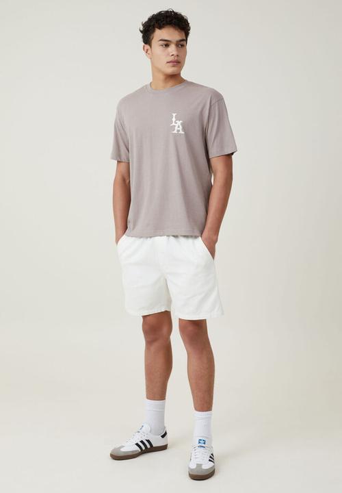Cotton On - Loose fit graphic t-shirt - dusk / los angeles monogram 
