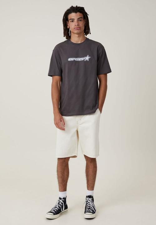 Cotton On - Loose fit graphic t-shirt - faded slate / star 