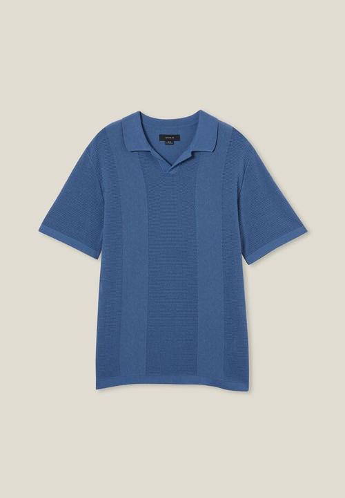 Cotton On - Resort short sleeve polo - pacific blue 