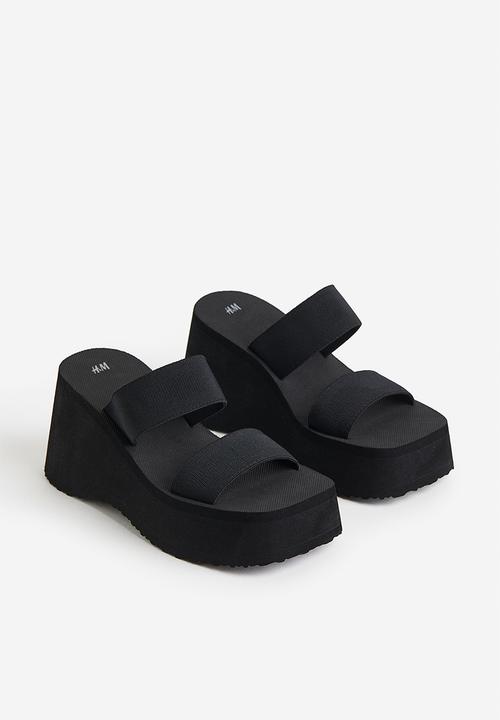 H&M - Wedge-heeled mules - black